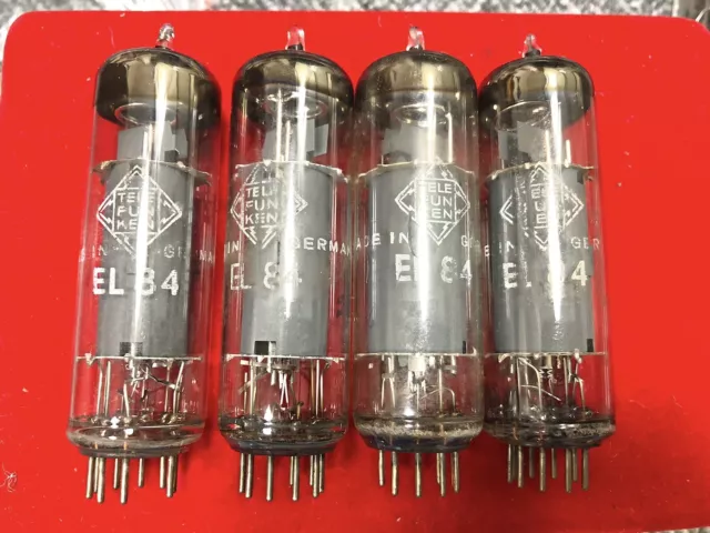 Telefunken EL84/6BQ5 NOS Tesing Values Matched Quad