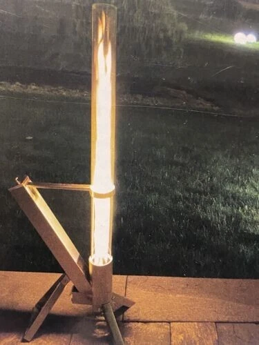 Feuerrohr Terassenstrahler Palletrohr Edelstahl Feuer Gartenfeuer Gartenheizung