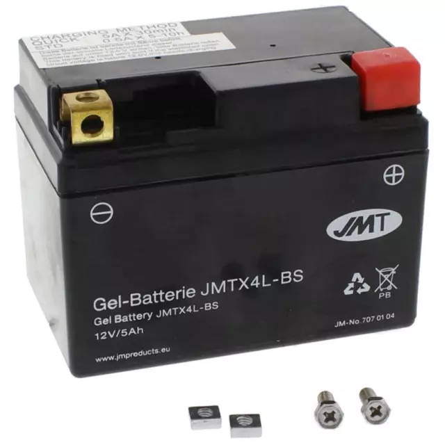 JMT Gel Batterie YTX4L-BS 12 V 5 Ah 65 A 113 x 71 x 85 mm