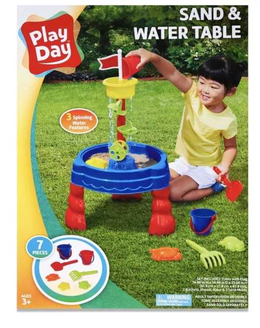 Play Day Sand & Water Table - Creative Toy for Children Ages 3+