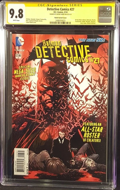 Detective Comics #27 Cgc Ss 9.8 1:100 Jason Fabok Variant Joker Batman Catwoman