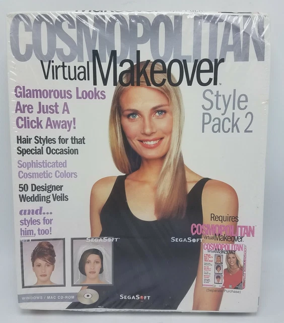COSMOPOLITAN Virtual Makeover Style Pack 2 MAC PC CD-Rom Game New Sealed Box