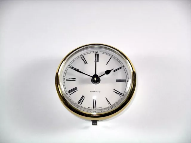 72mm Brass BEZEL German insertion clock for 60mm hole White Roman dial.