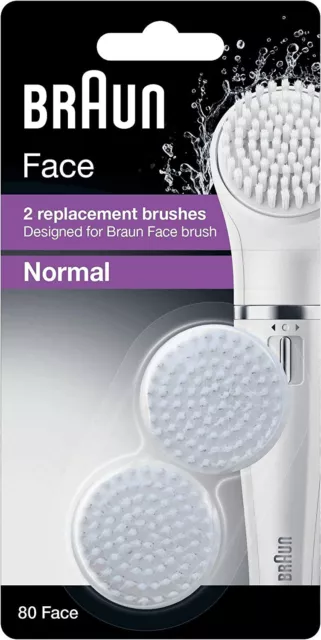 Braun Face 80 Brosses de Rechange pour la Brosse Nettoyante Braun Face neuf