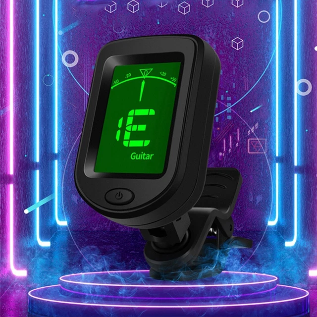 Swivel LCD Digital Guitar Tuner Clip On Tuning Device for Bass Ukulele Violin