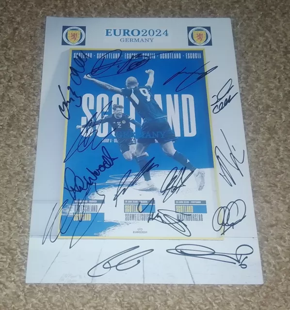 Scotland Euro 2024 Multi Signed Photo