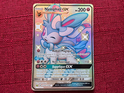 Carte Pokemon Nymphali GX FA SV76/SV94 Destinées Occultes Comme neuve!