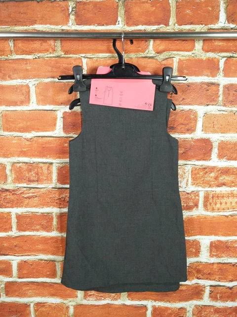 Pacchetto Abito Scuola Pinnafore Bambina Nuovo Con Etichette Età 4-5 Anni M&S Grigio Cerniera Invernale 110Cm 2