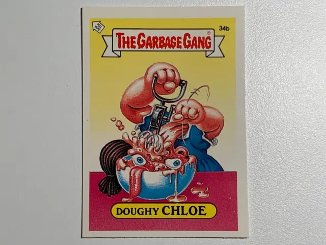 1990 UK/Ireland Garbage Pail Kids Garbage Gang 91 Card : 34b Doughy CHLOE