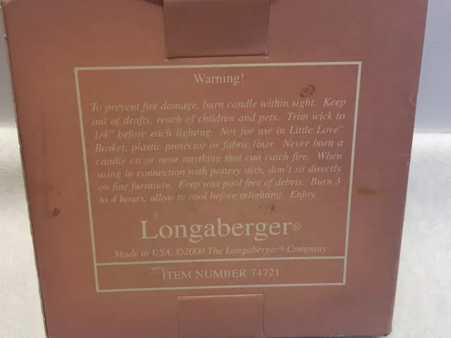 Longaberger Heart Candle RETIRED 74721 Candle Refill NEW IN BOX 3