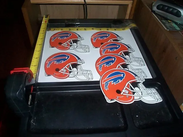 6 Large Helmet stickers NFL Buffalo Bills