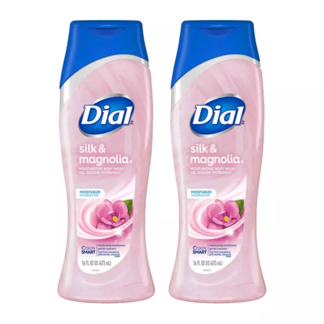 Dial Silk & Magnolia Moisturizing Body Wash, 16 oz (Pack of 2)