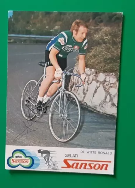 CYCLISME carte cycliste DE WITTE RONALD équipe SANSON 1978 Signée