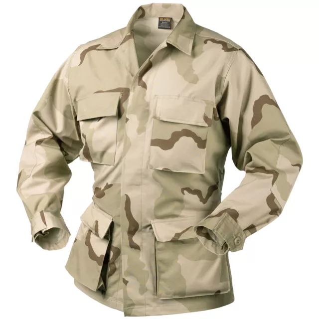 Helikon Genuine Bdu Tactical Combat Mens Shirt Army Jacket 3-Colour Desert Camo