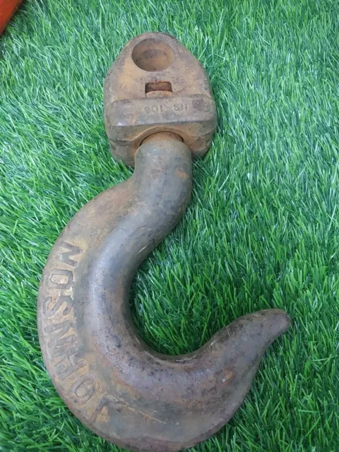 Johnson  jaw and hook swivel 8 ton RARE FIND BIG 12IN (DE)