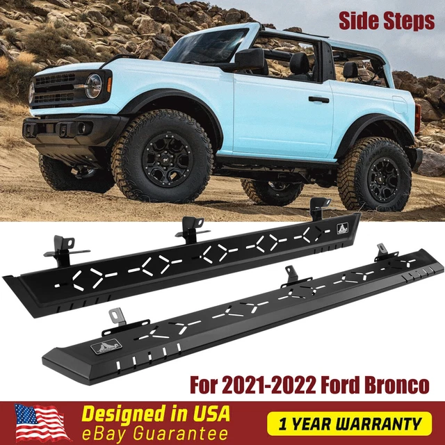 FOR 2021 2022 2023 Ford Bronco 4 Door Running Boards Side Steps Nerf