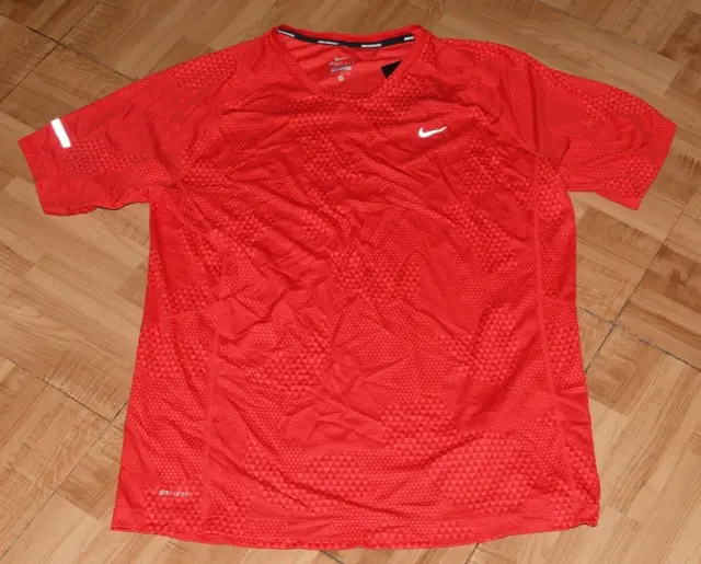 Nike Miler Uv Printed Men's Running Shirt - Mens Size Large