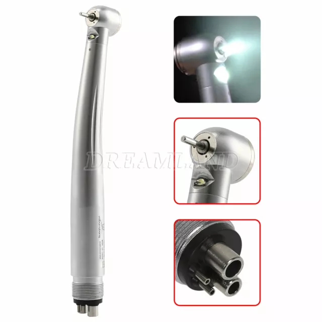 2 Turbina dentista Dental High Speed Fiber Optic E-generator LED Handpiece 4H IT 3