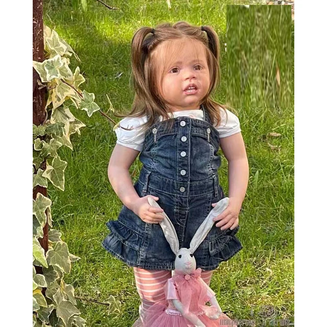 Reborn Baby Unpainted Kit Doll 29inch Toy Unassembled Kits with Cloth Body