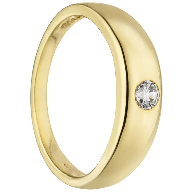 JOBO  "36025" Kinder Taufring 333 Gold Gelbgold 1 Zirkonia Taufanhänger