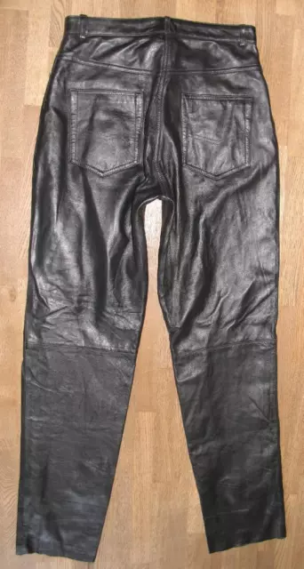 WOW LADIES- LEATHER Jeans/Leather Pants IN Black Made Of Smooth Approx ...