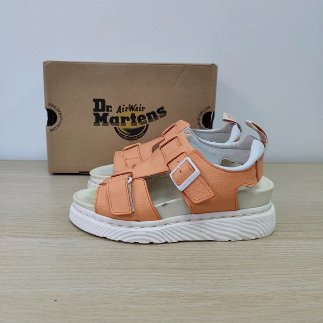 SANDALI ESTIVI DR Martens Kamilah in pelle arancione bianco