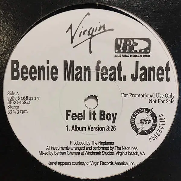 Beenie Man Feat. Janet Jackson - Feel It Boy (Vinyl) 2