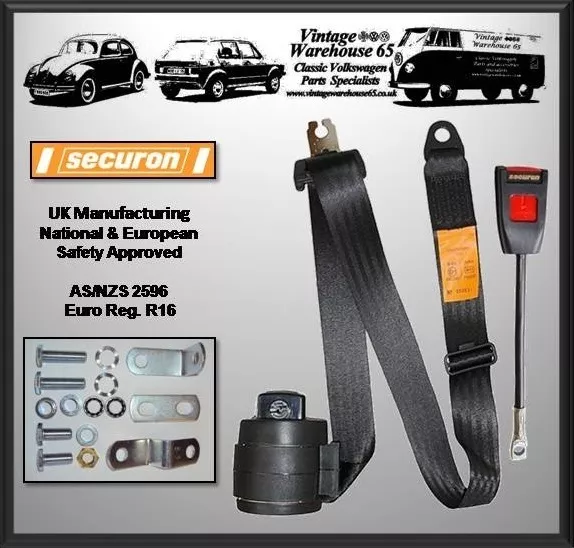 Mg Mgb Roadster Front Automatic 3 Point Seat Belt Kit