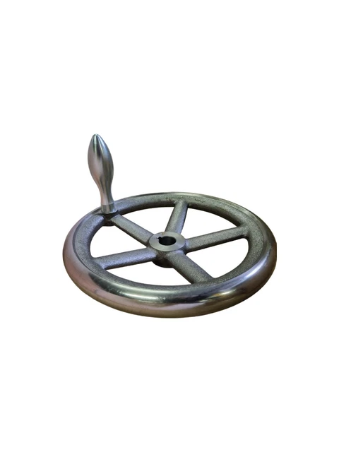 Volantino In Ghisa DIN 950 – Diametro 160 Mm, Foro 14 Mm, Mozzo Lavorato, Per Macchine Utensili E Valvole