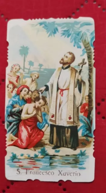 Antico Santino Holy Card, San Francesco Saverio