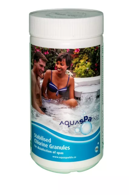 1kg Aqua Sparkle Stabilised Chlorine Granules for Hot Tub or Pool