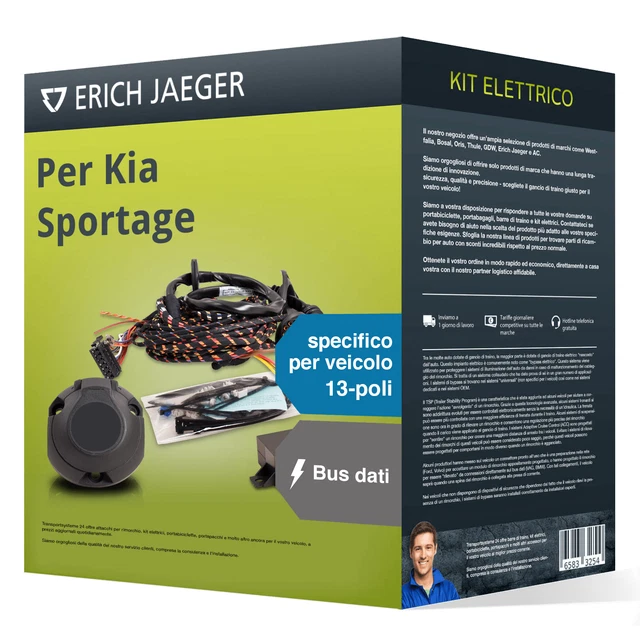 Kit elettrico specifico 13 poli adatto per KIA Sportage 2018-2022 Jaeger Nuovo