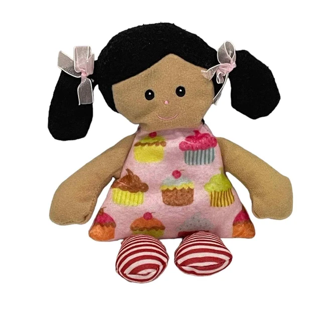 Greenbrier Rag Doll Poupee De Chiffon Polka Dots  Dress Striped Legs Green Bows