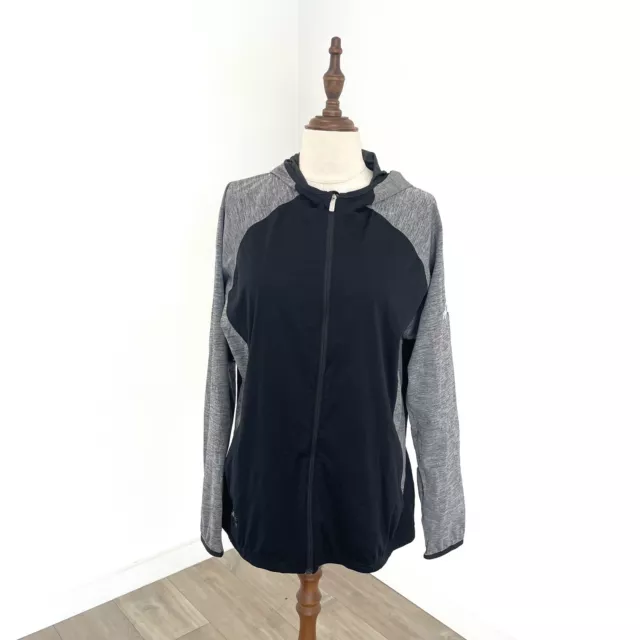 Adidas Golf Women’s Climastorm zip up hooded jacket size L Kellogg’s