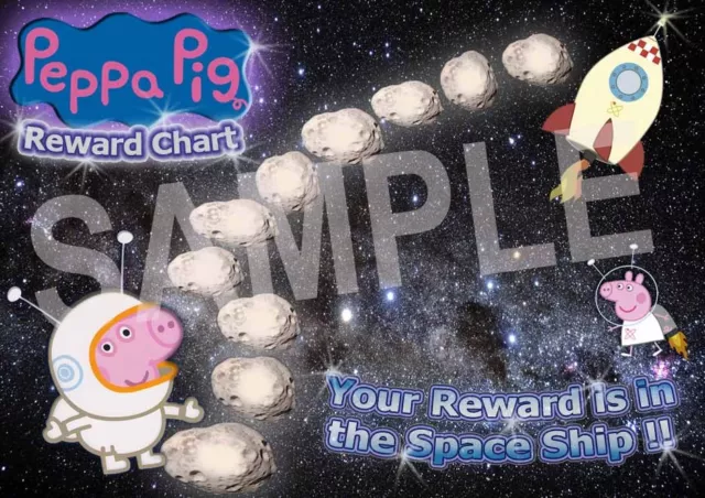 Peppa Pig Spaceman George Reward Chart - Perfect for toddlers! - with Stickers!