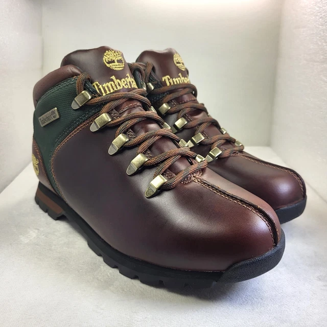 TIMBERLAND ROCK HIKER Mens Hiking Boots Leather Brown Green UK6.5 (X198 ...