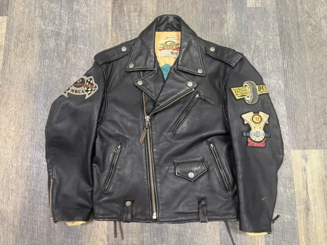 Vintage Avirex Daytona Beach Racing circuit 75 years leather jacket.