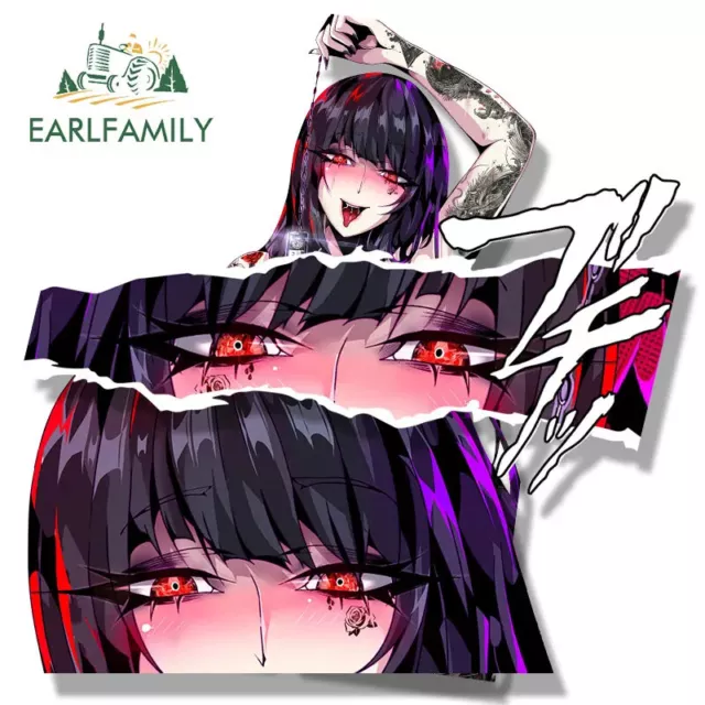 EARLFAMILY 5.1” Ahegao Vermeil Fanart Car Sticker Anime Vermeil In Gold RV  Decal