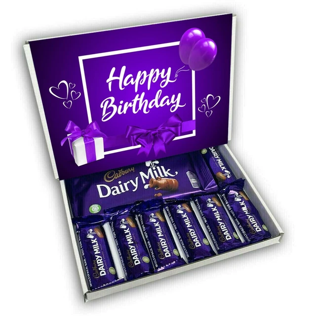 CADBURYS DAIRY MILK Chocolate Bars Gift Box Hamper Happy Birthday Gift