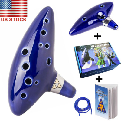 12 Hole Ocarina of Time Legend of Zelda Ocarina Instrument Alto C with Song Book