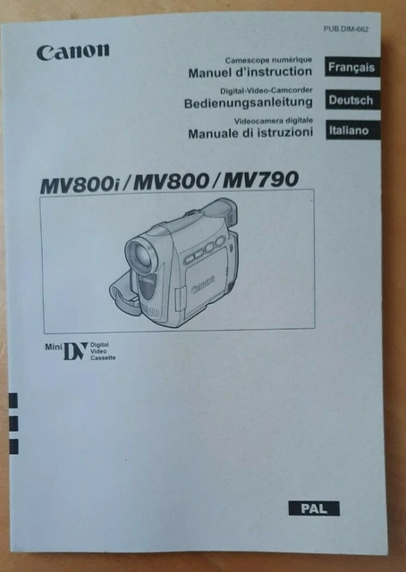 canon mv800i connect to pc