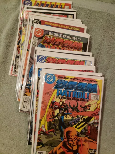Doom Patrol lot run 1-20 appx VF/NM DC Comics 1987 And Annual missing #19