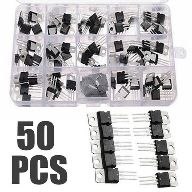 Regolatore di tensione di ricambio transistor assortimento trasparente 10 valori