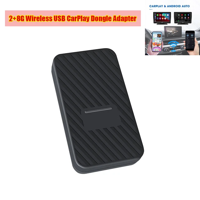 1× Wireless USB CarPlay Dongle Adapter For IOS Android Auto Navigation Video MP5