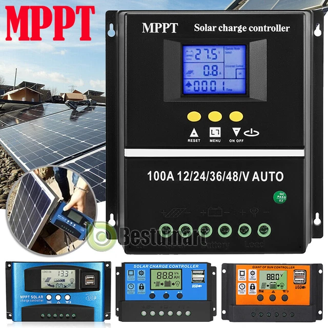 100A MPPT SOLAR Charger/Inverter Controller 12/24V RV Battery Regulator