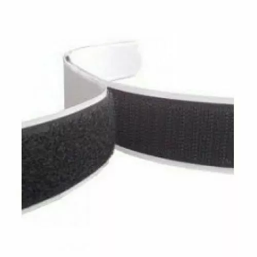 Self Adhesive Sticky Backed Hook and Loop Tape, Black or White