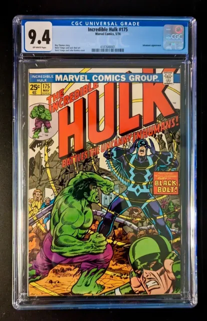 Incredible Hulk 175 CGC 9.6 NM+ 1974 Inhumans Black Bolt Hot/Rare High Grade!