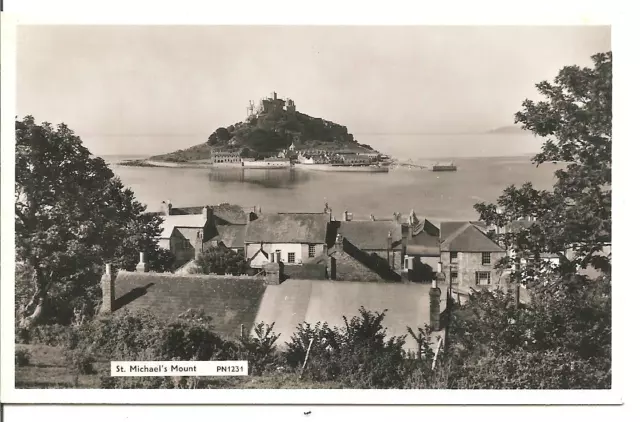 Vintage Postcard,View Of St Michael's Mount,Penzance,Cornwall,Rp,1960