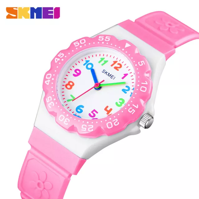 Skmei Kids Boys Girls Children First Watch Easy Tell Time Learning wristwatch