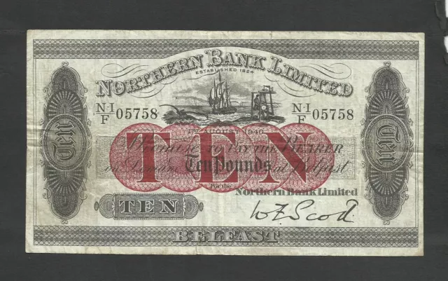 NORTHERN BANK  £10     1940   P181b